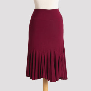 Flare Skirt in Burgundy