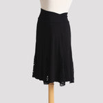 Lace Insert Skirt in Black