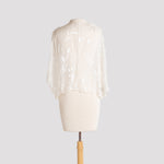 Points Jacket in White Whimsy Devore