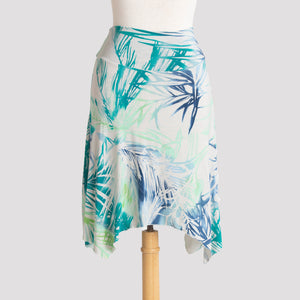 Short Handkerchief Skirt in Tropical Palms