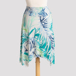 Short Handkerchief Skirt in Tropical Palms