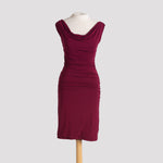 Super Ruched Dress in Burgundy